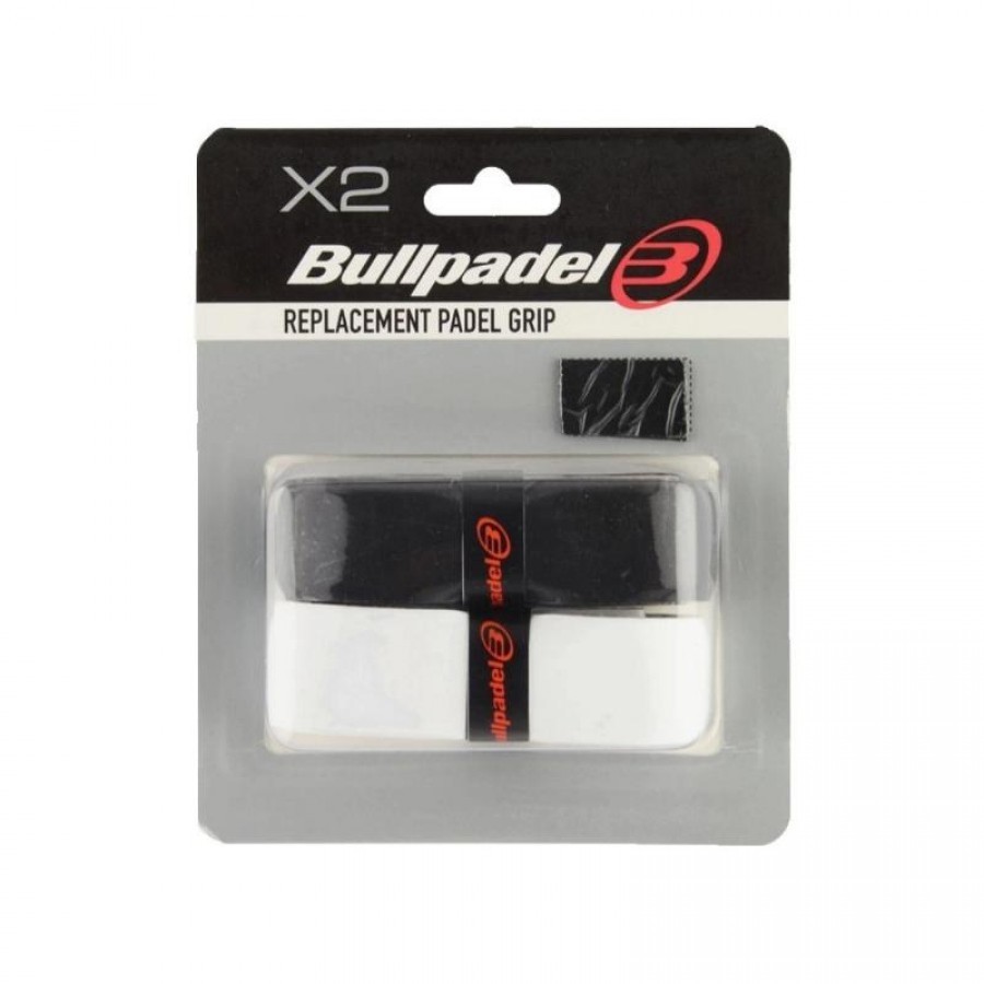 Blister Bullpadel 2 Grips Substituição GR1210 Preto Branco  Oferta + Barato