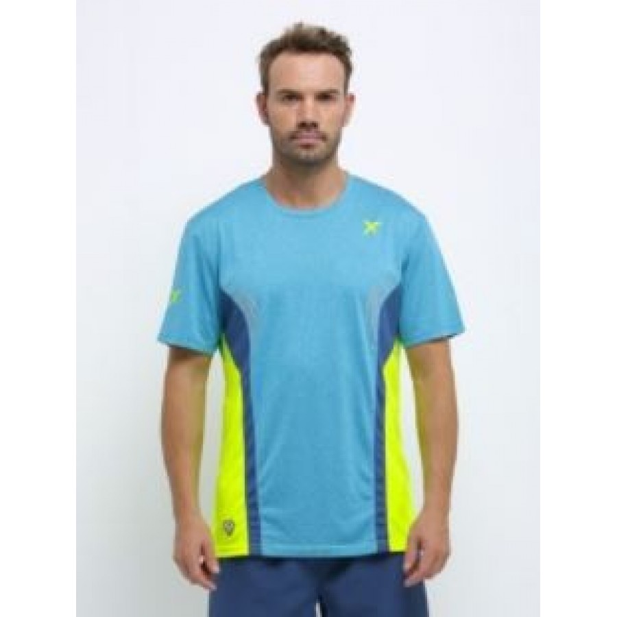 T-SHIRT DROP SHOT CONTRE VÊTEMENTS PADDLE BLEU - Barata Oferta Outlet