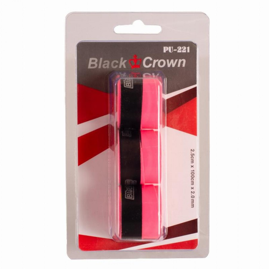 Surpoignées Blister Black Crown Perforado Rosa Fluor 3