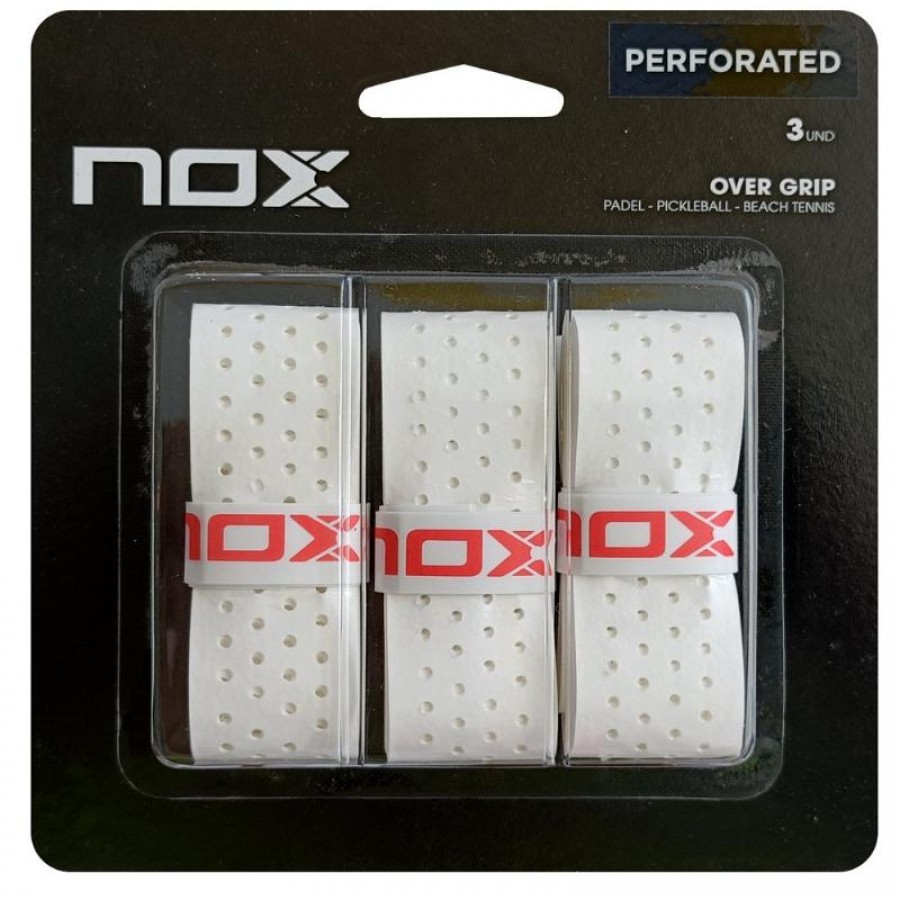 Blister Nox Pro Blanc Perfore 3 Overgrips