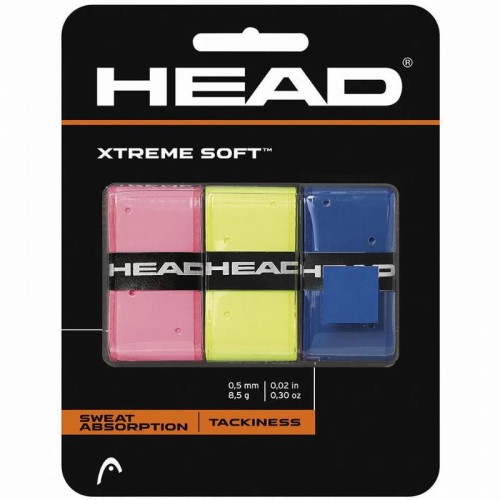 Plaquettes de protection contre les ampoules Head Xtreme Soft Pink Yellow Blue 3 unités