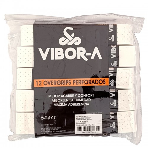 Bolsa Vibora Perforado Blanco 12 Overgrips