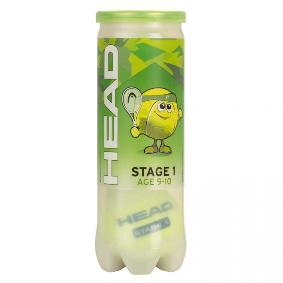 Bote de 3 Pelotas Head Etape 1 Verde  Offre - Pas cher