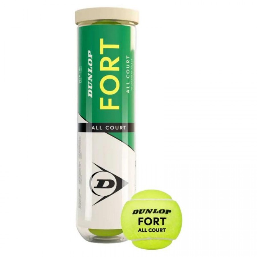Bote de 4 Pelotas Dunlop Fort All Court Tenis  Offre - Pas cher