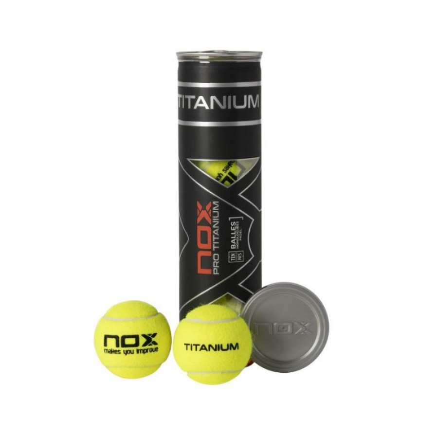 Bote de 4 Pelotas Nox Pro Titanium Silver  Oferta + Barato