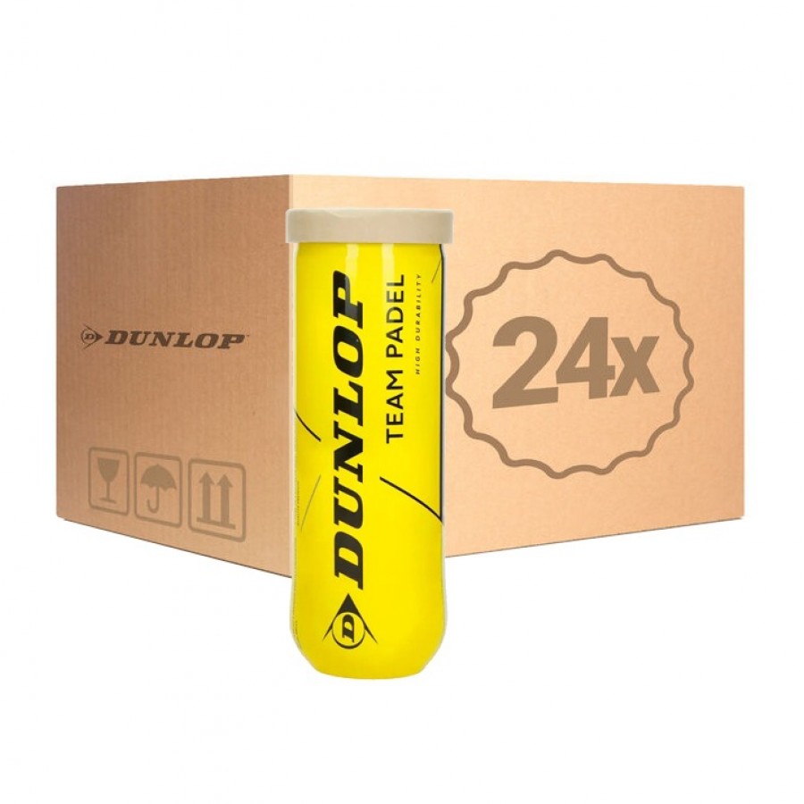 Cajon 72 Pelotas - 24 Bateaux de 3 pieces - Dunlop Team Padel