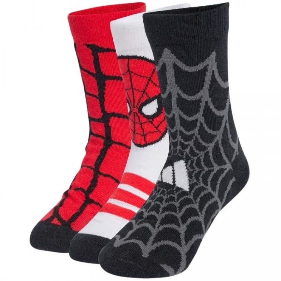 Adidas Spiderman Chaussettes Blanc Rouge Noir 3 Paires  Offre - Pas cher