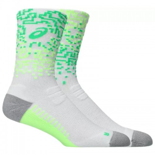 Calcetines Asics Performance Crew Blanco Verde 1 Par
