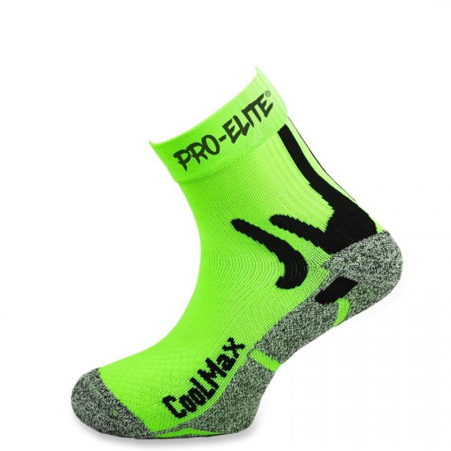 Calcetins Pro Elite Coolmax Verde Fluor 1 Por  Oferta + Barato