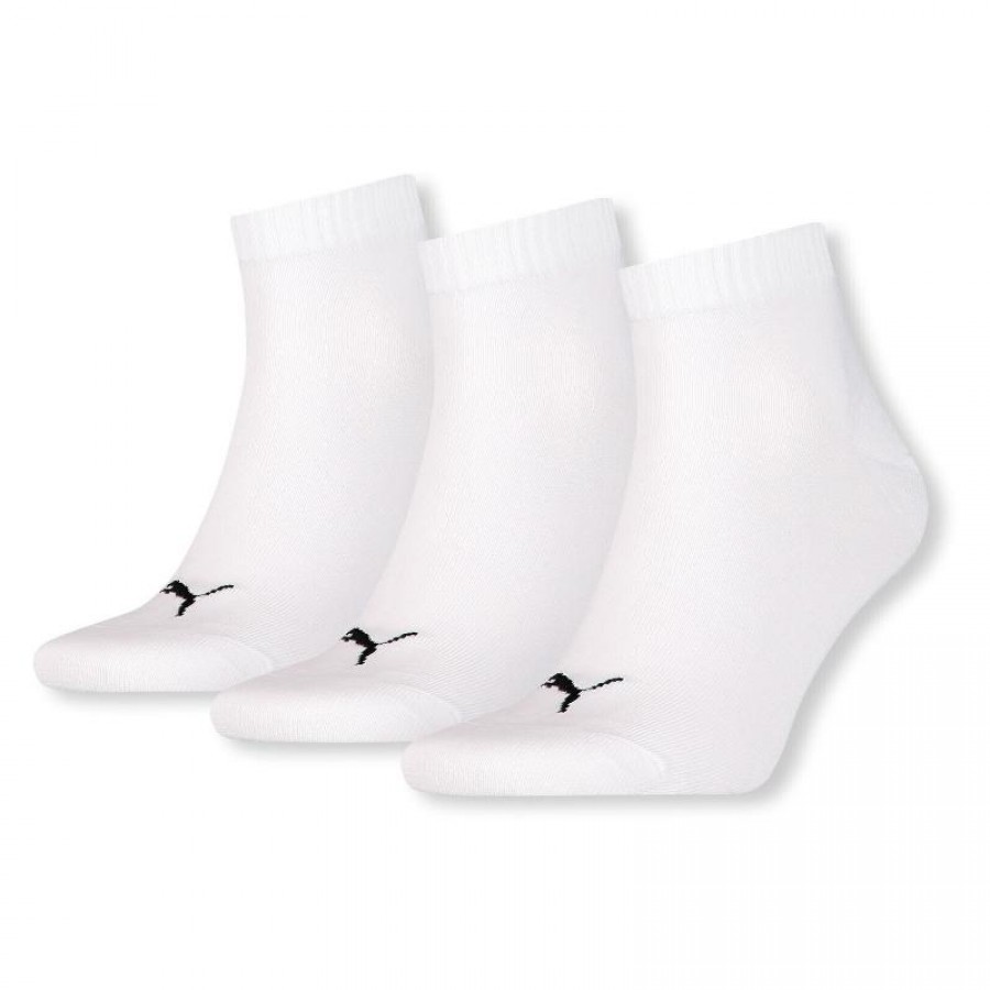 Puma Quarter White Socks 3 pairs  Offer + Cheap