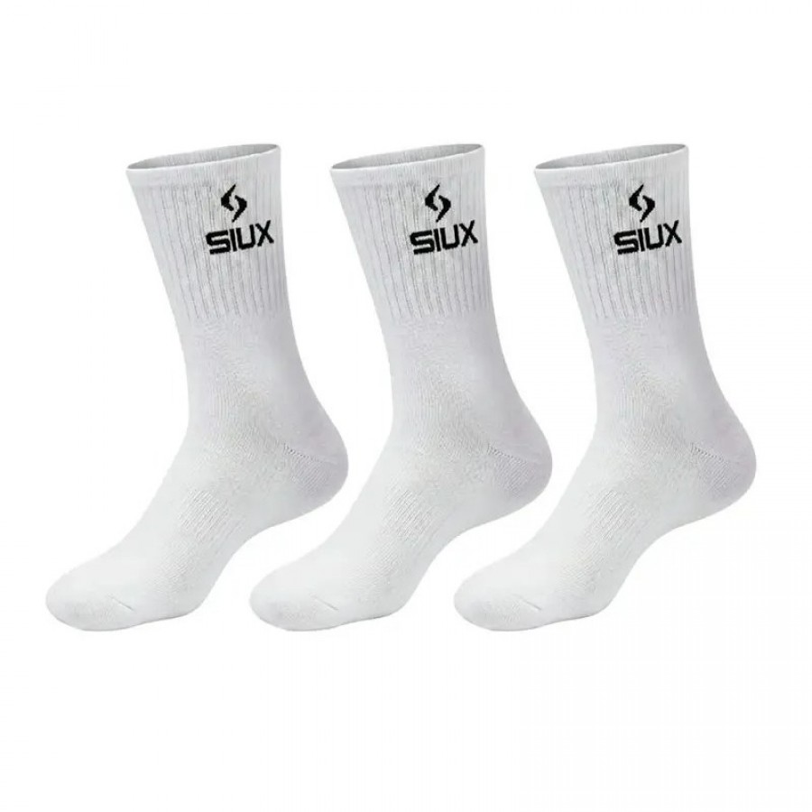 Siux Basic 26 Calzini Alto Shaft Bianchi 3 paia