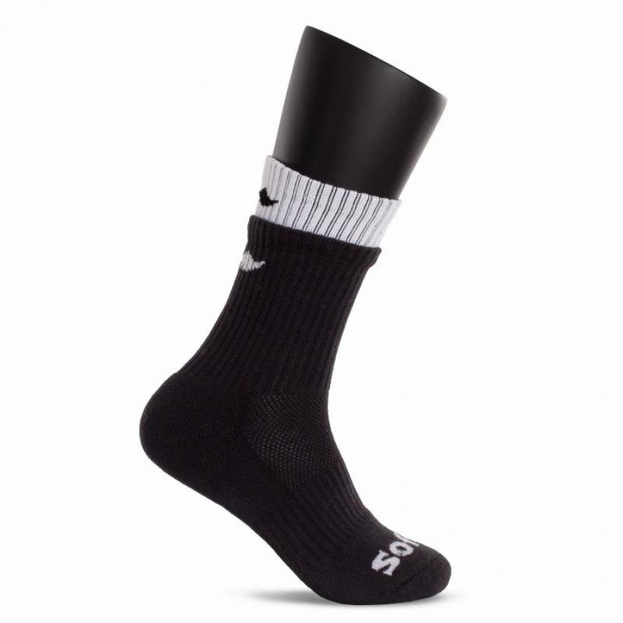 Chaussettes Softee Double Noires Blanches 1 Paire