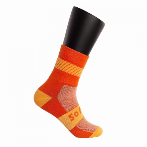 Softee Walk Mid-Calf Socks Fluorescent Orange 1 Pair
