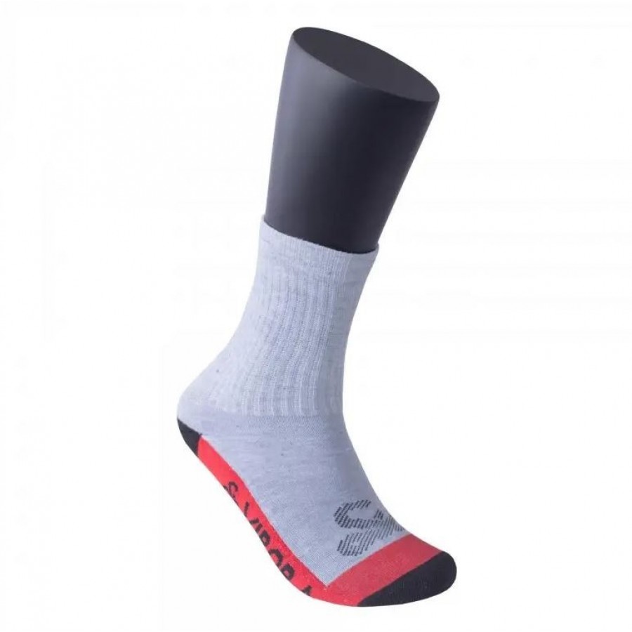 Chaussettes Viper mi-canne gris rouge multicolores 1 paire PADELPOINT Chaussettes Viper mi-canne gris rouge multicolores 1 paire