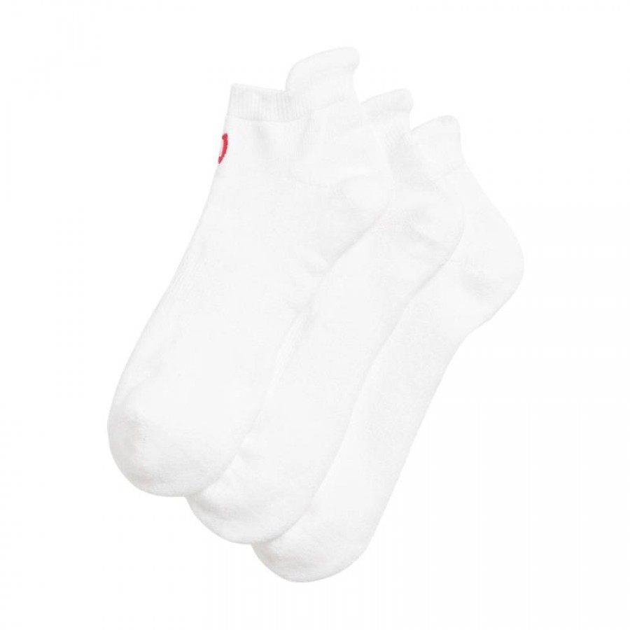 Calcetines Wilson Acolchoado para o tornozelo Blanco 3 Pares