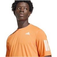 Camiseta Laranja Adidas Club 3 Stripes