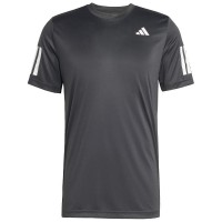Camiseta Adidas Club 3 Stripes Negro Blanco