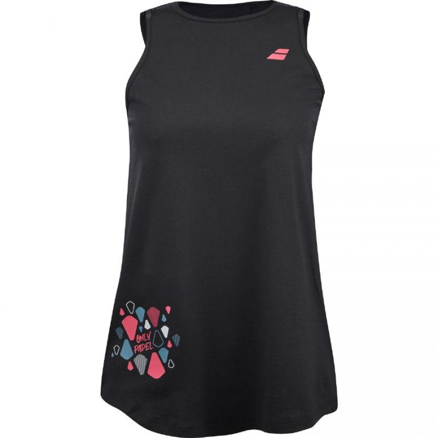 Camiseta Babolat Cotton Negro Rosa