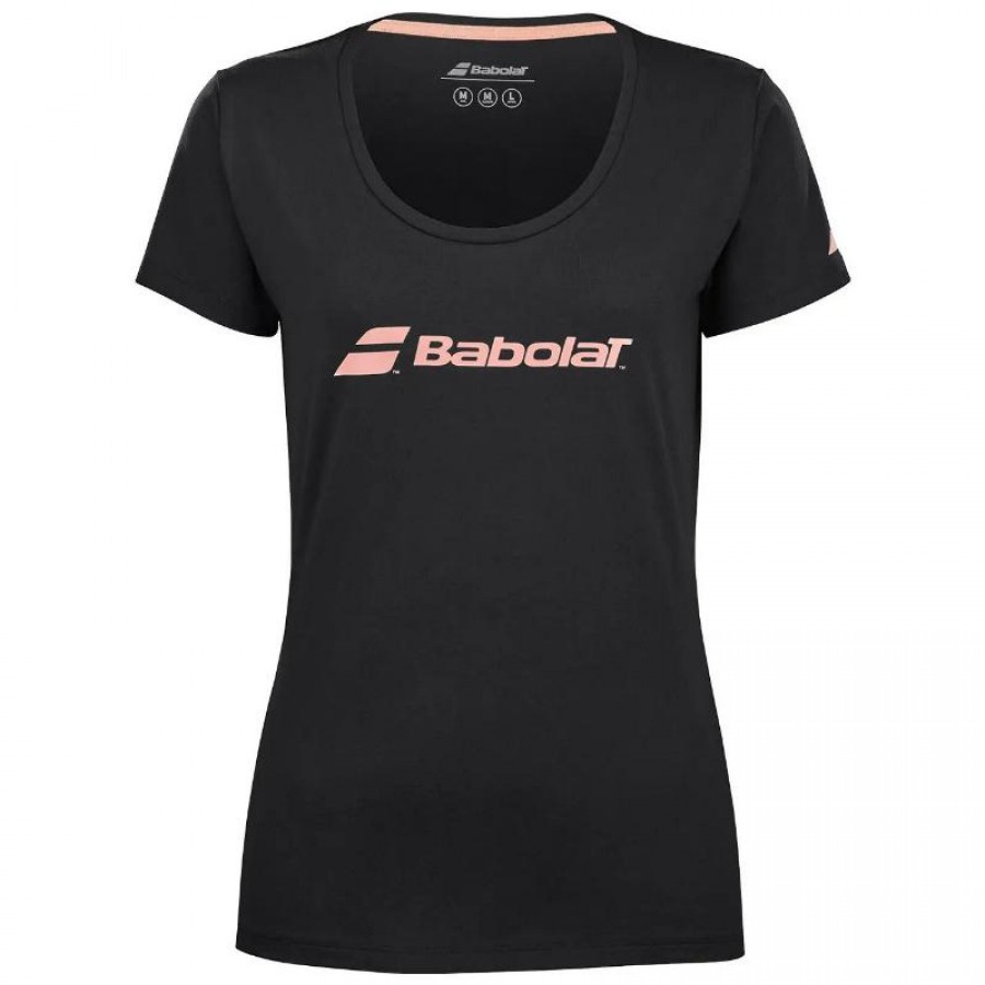 Camiseta Babolat Exercise Negro Mujer