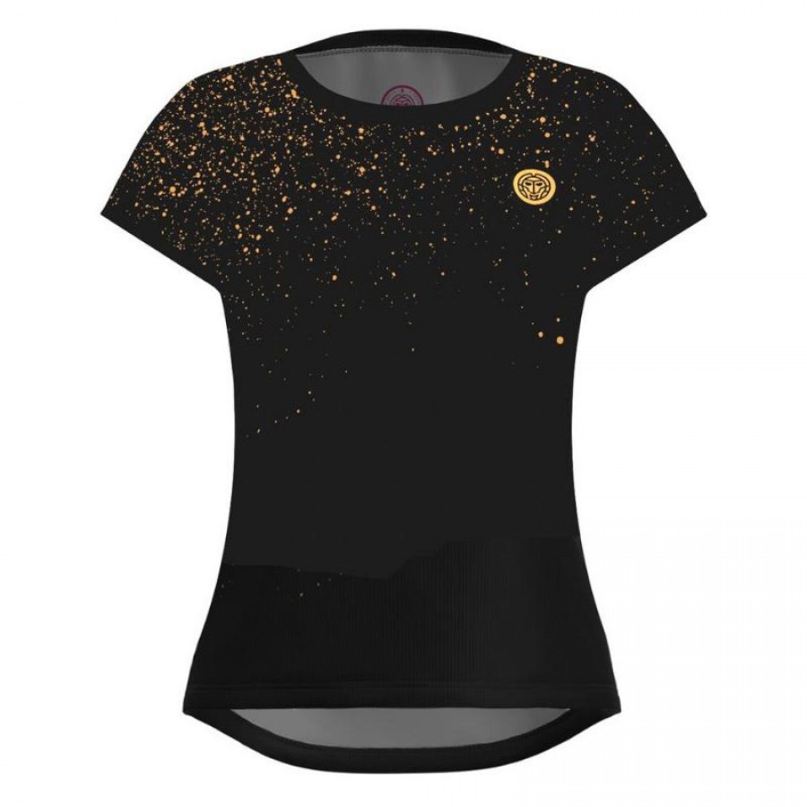 T-shirt Bidi Badu Paris Capsleeve noir or pour femme  Offre - Pas cher