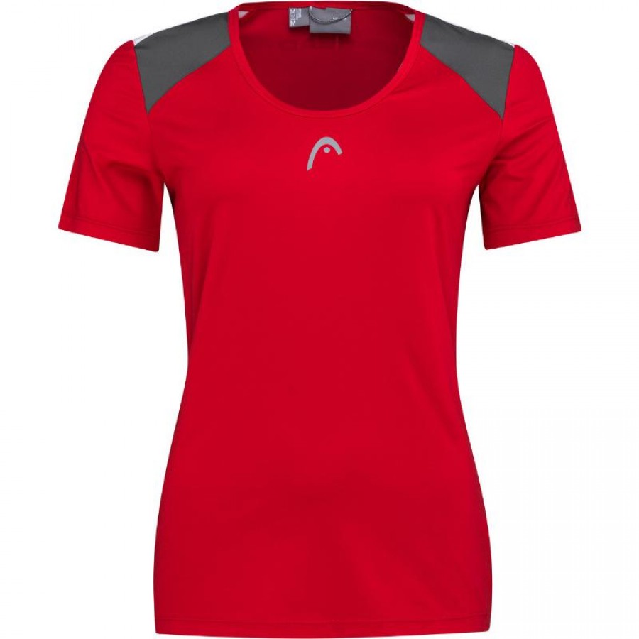 Camiseta Head Club 22 Tech Vermelha para Mulheres