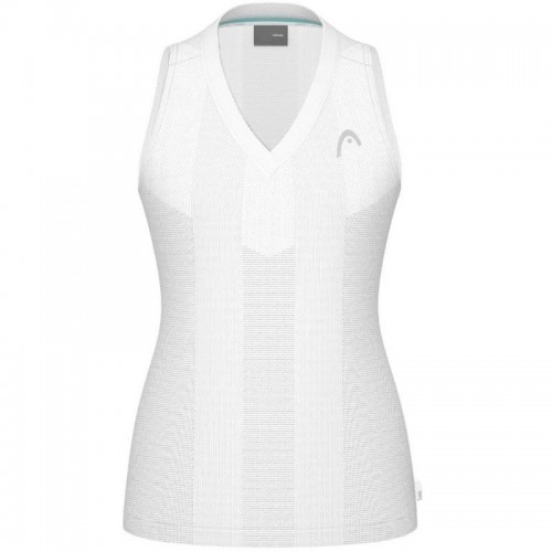 Camiseta Head Performance Blanco Plata Mujer