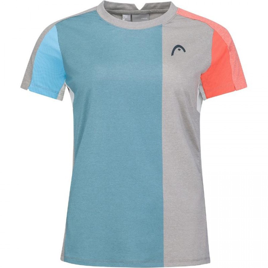 Head Tech T-Shirt Femme Gris Bleu