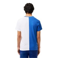 T-shirt Lacoste Daniil Medvedev bleu blanc  Offre - Pas cher