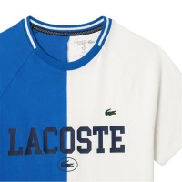 T-shirt Lacoste Daniil Medvedev bleu blanc  Offre - Pas cher
