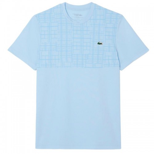 Camiseta Lacoste Novak Djokovic Ultra Dry Azul Pastel
