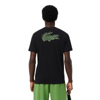 T-shirt Lacoste Sport Graphic Noir Vert