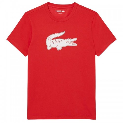 Camiseta Lacoste Sport Rojo Blanco