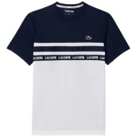 T-Shirt Lacoste Ultra Dry White Azul Marinho  Oferta + Barato