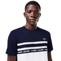 T-Shirt Lacoste Ultra Dry White Azul Marinho  Oferta + Barato