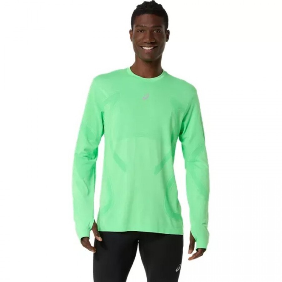 Camiseta Manga Larga Asics Road Seamless Top Verde
