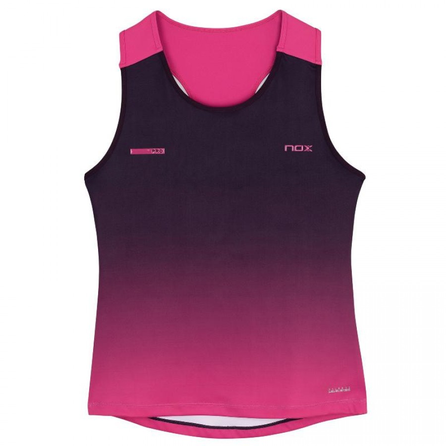 Camiseta Nox Pro Morado Rosa Degradado Mujer