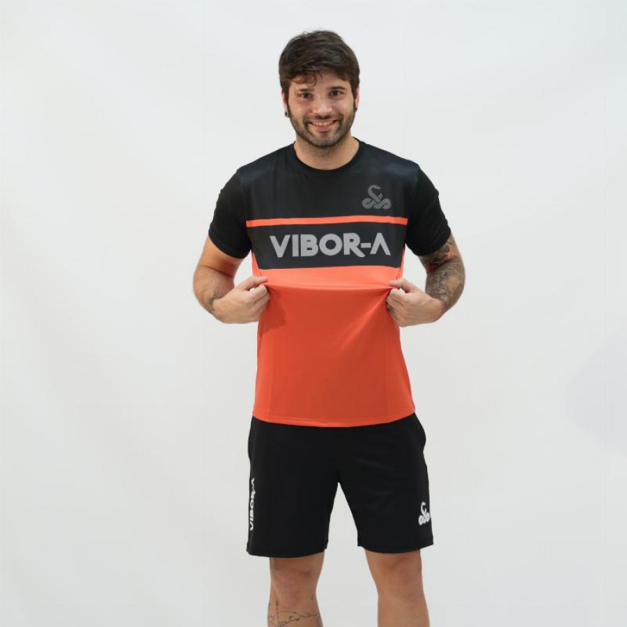 Hydra Pro Black Red Viper T-Shirt PADELPOINT Hydra Pro Black Red Viper T-Shirt