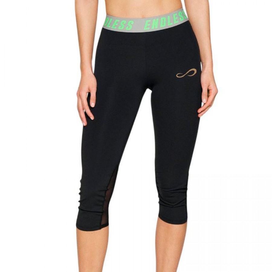 Mallas Endless Iconic Negro Verde  Offre - Pas cher