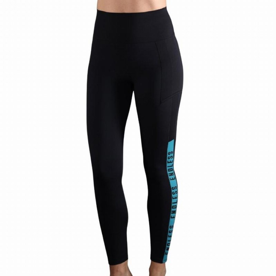 Leggings Endless Syncro Preto Petróleo  Oferta + Barato