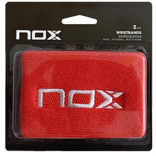 Bracelet blanc avec logo rouge Nox 2 unités