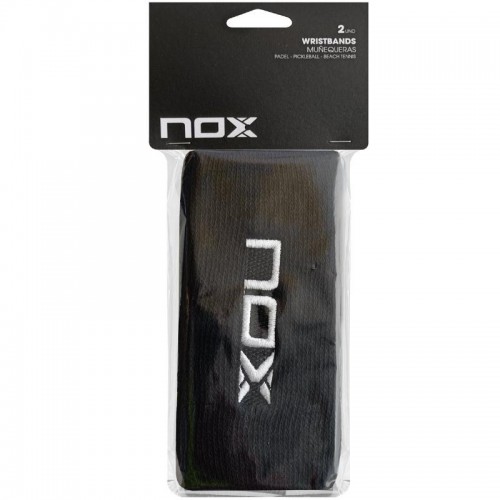 Munequeras Nox Long Black Logo Blanc 2 unites