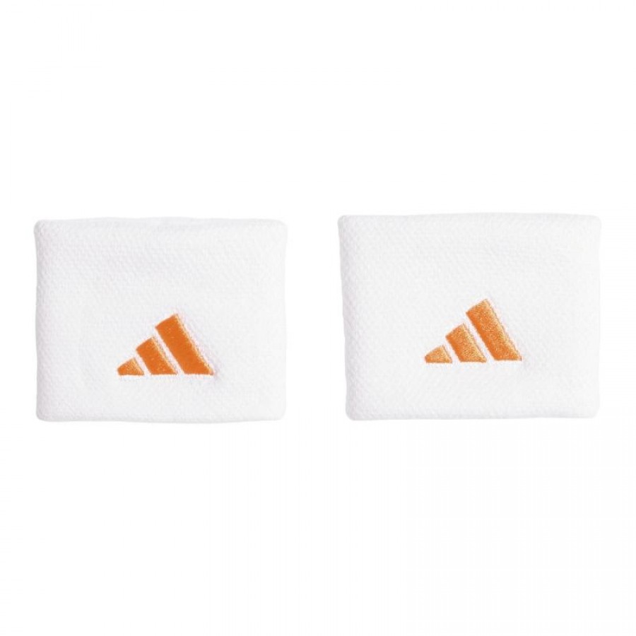 Muñequeras Adidas Blanco Naranja 2 Unidades