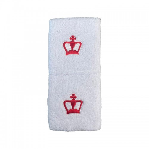 Black Crown Short White Wristbands 2 Units