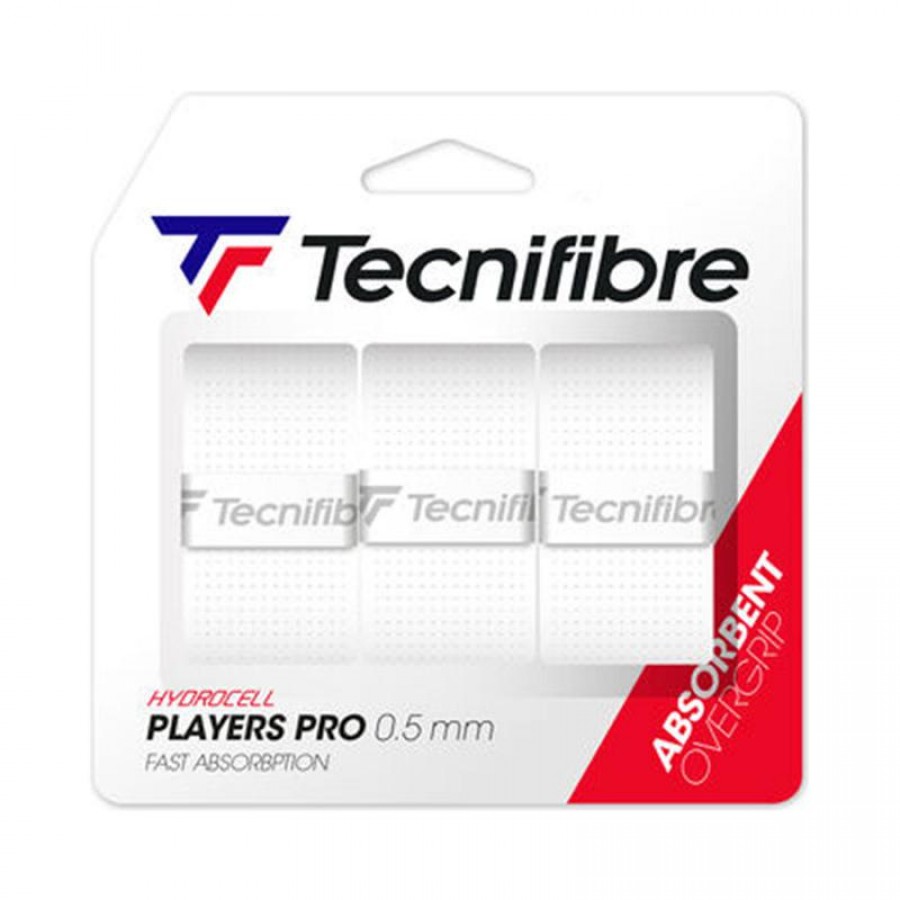 Tecnifibre Players Pro White Overgrips 3 Units  Offer + Cheap