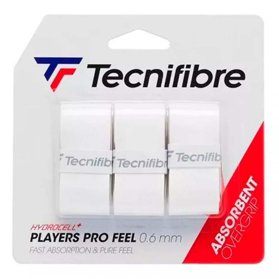 Overgrips Tecnifibre Players Pro Feel Blanco 3 Unidades  Offer + Cheap