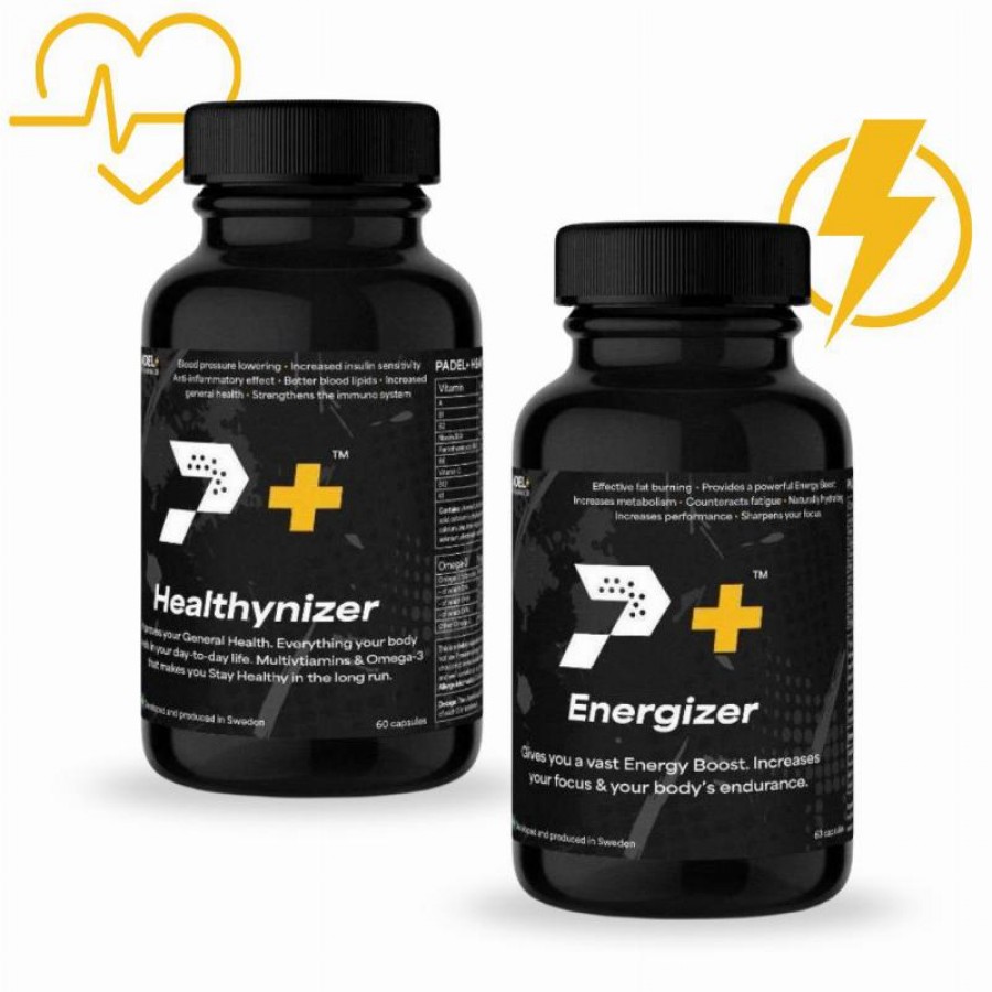 Pack Bote Padel Performance Energizer 60 Cápsulas y Healthnizer 120 Cápsulas  Oferta + Barato