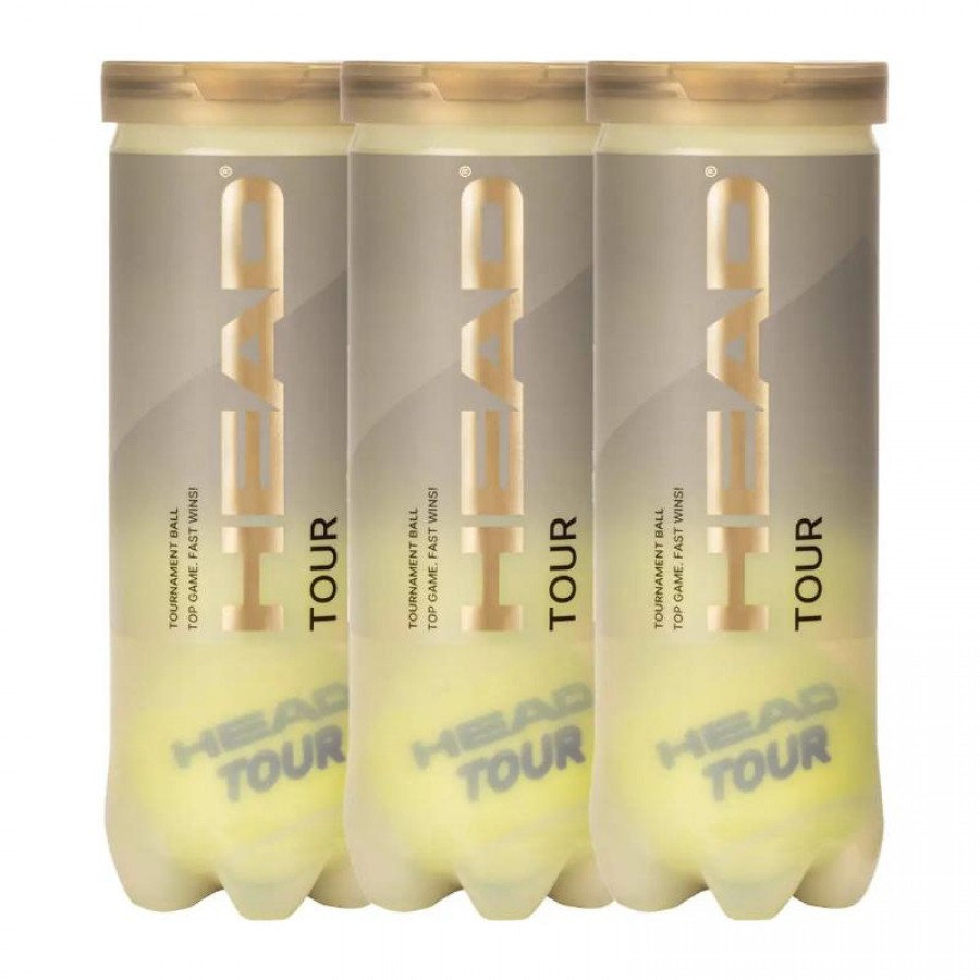 Pack de 3 Botes de Pelotas Head Tour Tennis  Offre - Pas cher