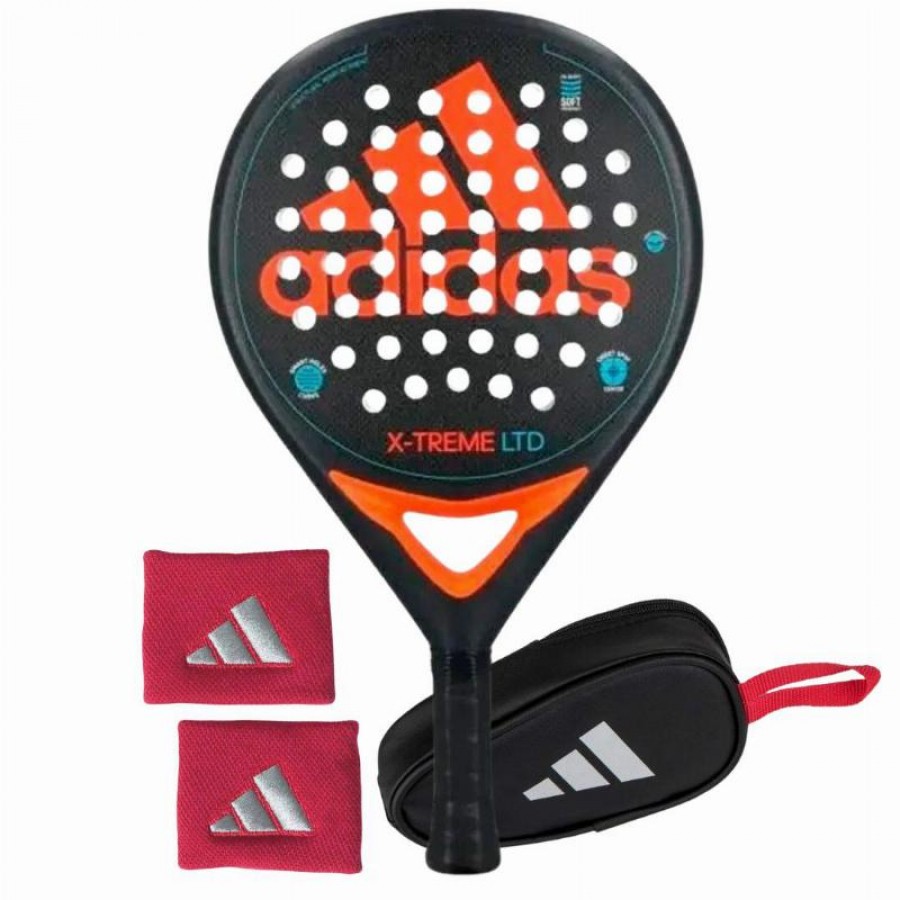 Pack Adidas X-Treme Raquette Noir Orange avec Porte-monnaie et Sacs de poignet   Offre - Pas cher