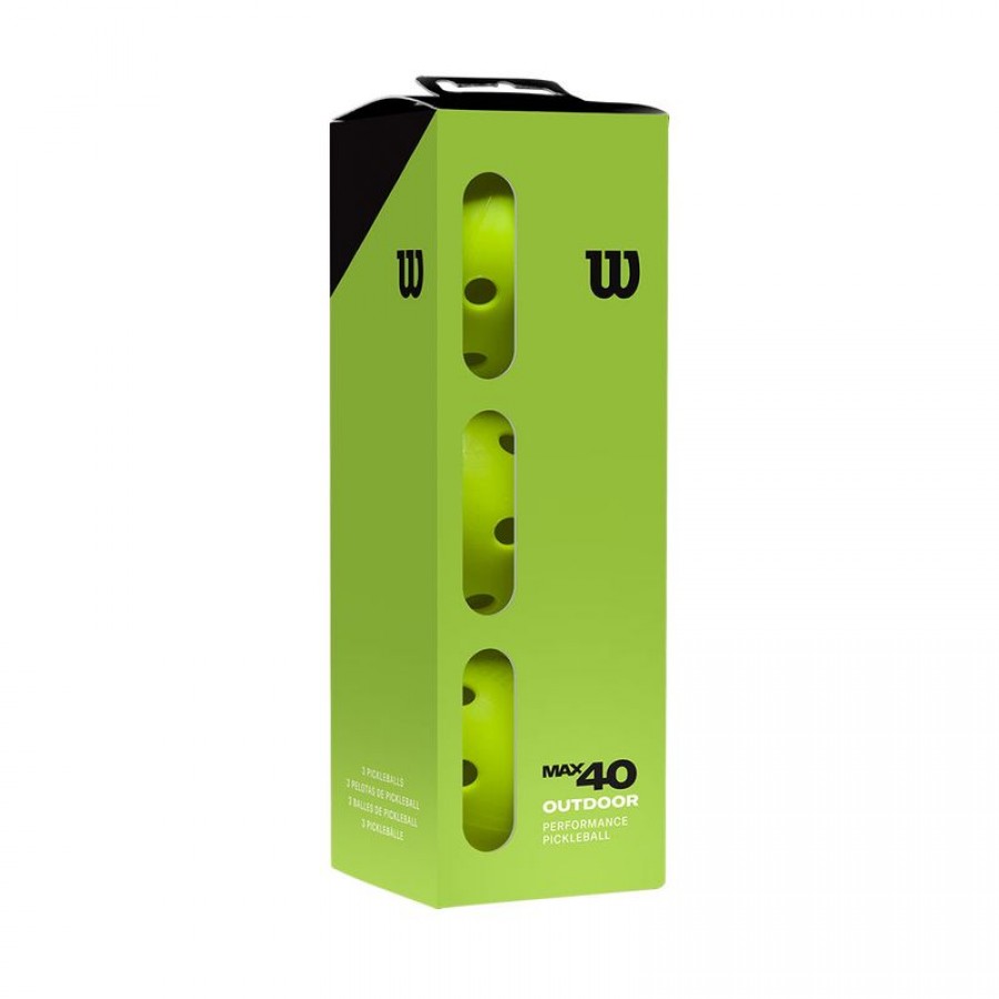 Wilson Max 40 Granules de pickleball dâexterieur 3 unites  Offre - Pas cher