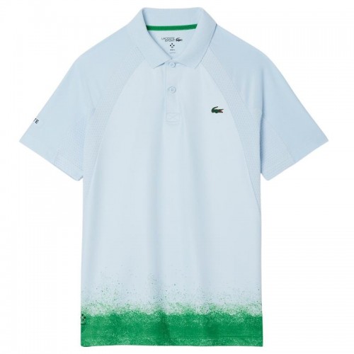 Polo Lacoste Daniil Medvedev Ultra Dry Azul Claro Verde